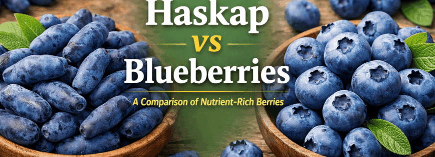 Haskap and blueberries comparison